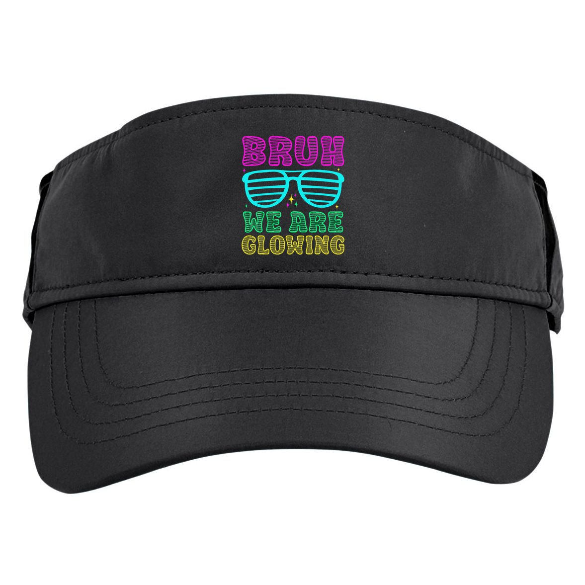 Bruh We Are Glowing Hello Summer Vacation Trips Adult Drive Performance Visor