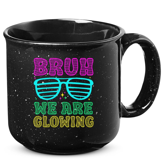 Bruh We Are Glowing Hello Summer Vacation Trips 15oz Campfire Ceramic Mug