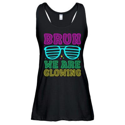 Bruh We Are Glowing Hello Summer Vacation Trips Ladies Essential Flowy Tank