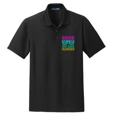 Bruh We Are Glowing Hello Summer Vacation Trips Dry Zone Grid Polo