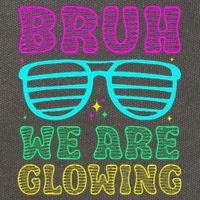 Bruh We Are Glowing Hello Summer Vacation Trips Cotton Canvas Backpack