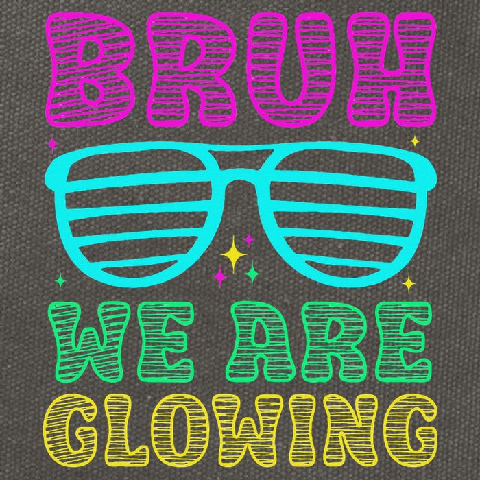 Bruh We Are Glowing Hello Summer Vacation Trips Cotton Canvas Backpack