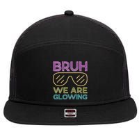 Bruh We Are Glowing Hello Summer Vacation Trip 7 Panel Mesh Trucker Snapback Hat