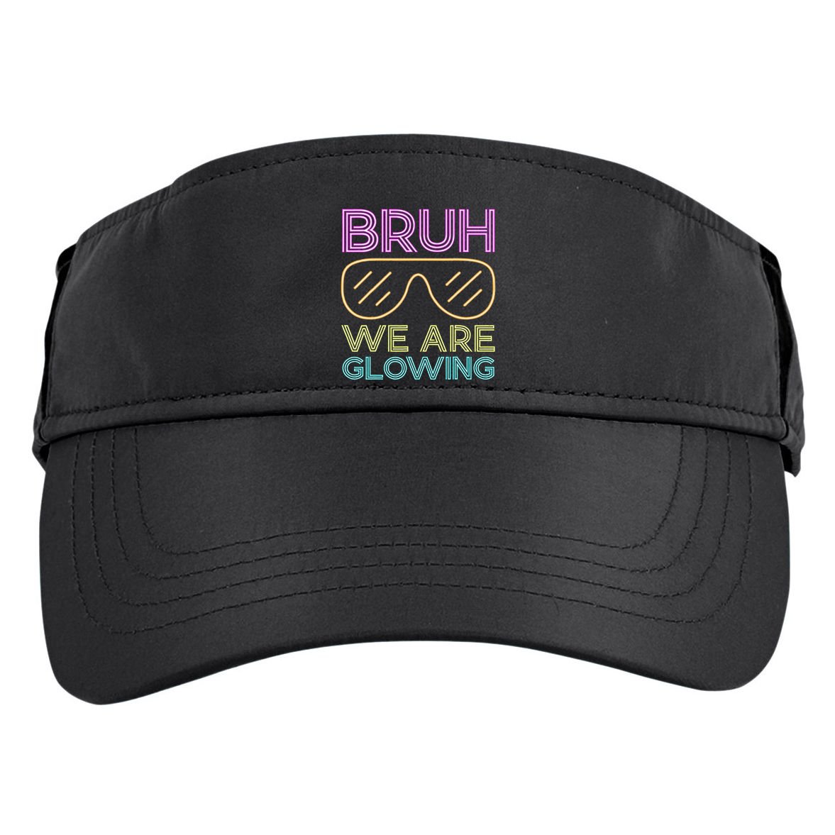 Bruh We Are Glowing Hello Summer Vacation Trip Adult Drive Performance Visor
