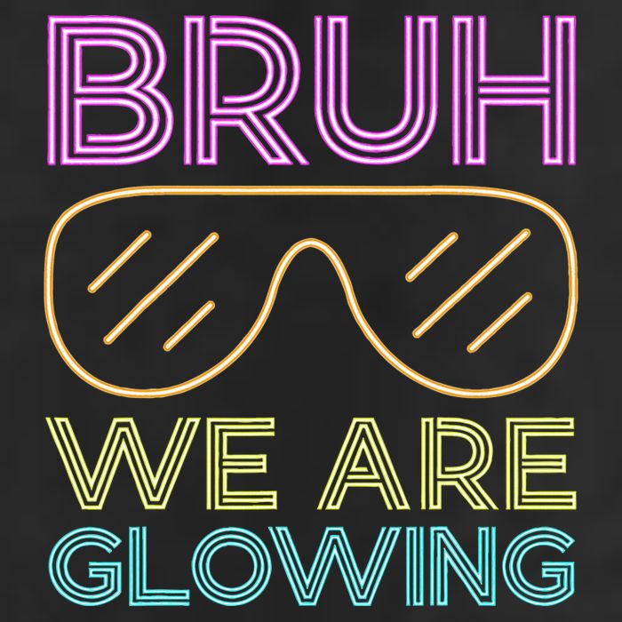 Bruh We Are Glowing Hello Summer Vacation Trip Adult Drive Performance Visor