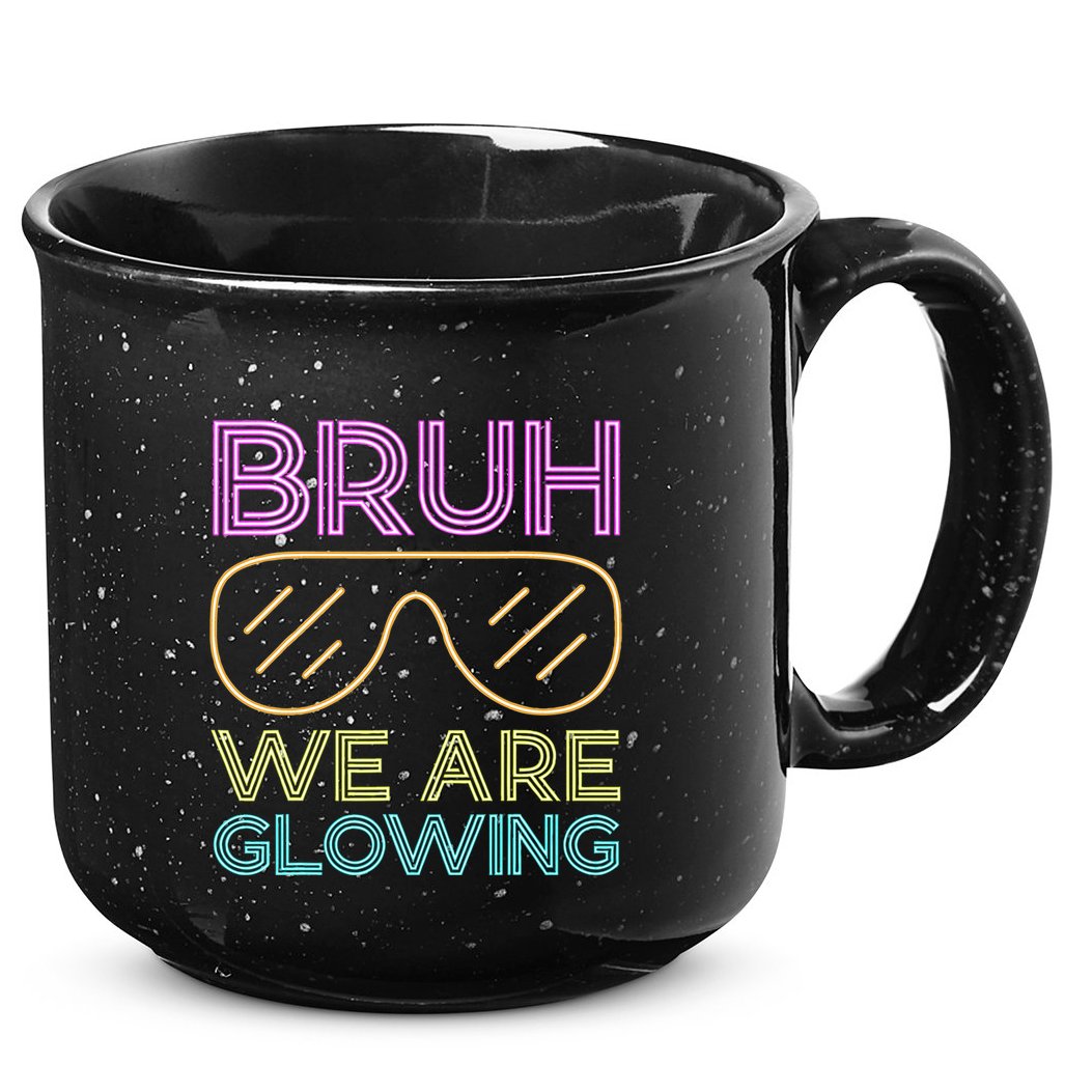 Bruh We Are Glowing Hello Summer Vacation Trip 15oz Campfire Ceramic Mug
