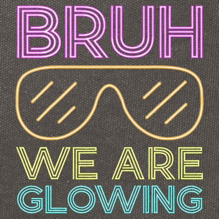 Bruh We Are Glowing Hello Summer Vacation Trip Cotton Canvas Backpack