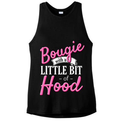 Bougie With A Little Bit Of Hood Funny Black Magic Gift Ladies PosiCharge Tri-Blend Wicking Tank