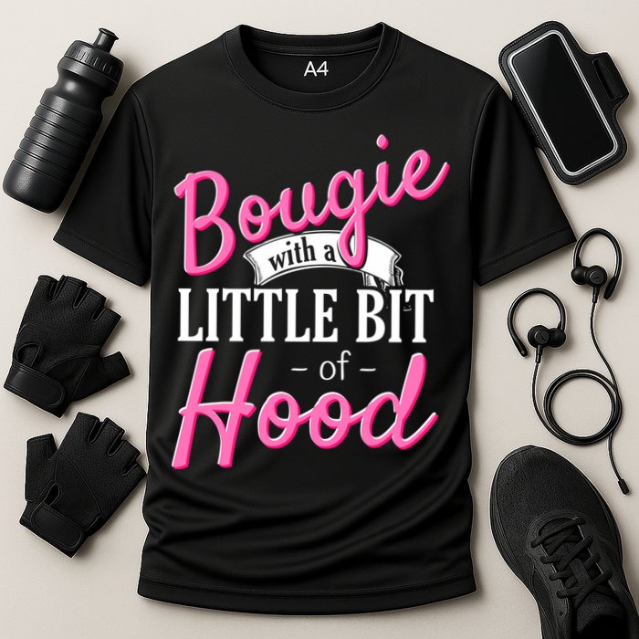 Bougie With A Little Bit Of Hood Funny Black Magic Gift Cooling Performance Crew T-Shirt