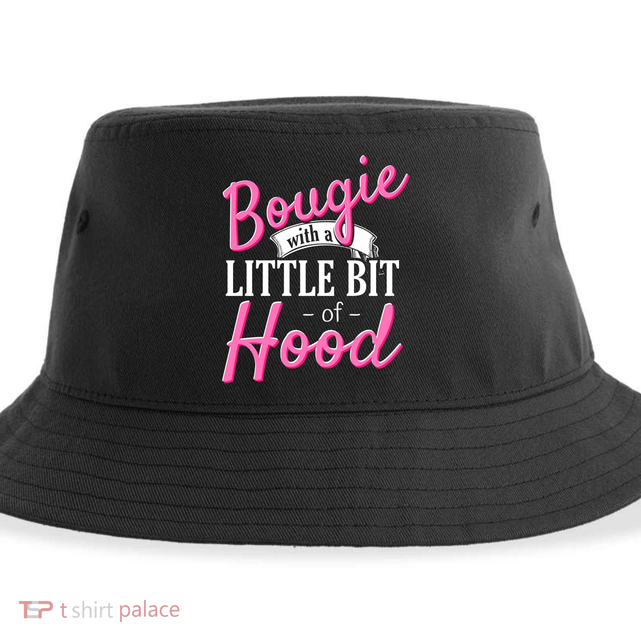 Bougie With A Little Bit Of Hood Funny Black Magic Gift Sustainable Bucket Hat