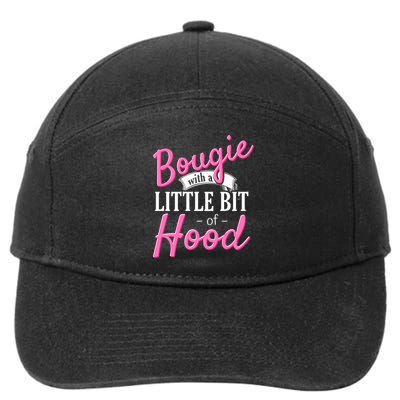 Bougie With A Little Bit Of Hood Funny Black Magic Gift 7-Panel Snapback Hat