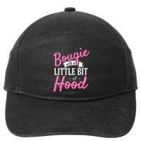 Bougie With A Little Bit Of Hood Funny Black Magic Gift 7-Panel Snapback Hat
