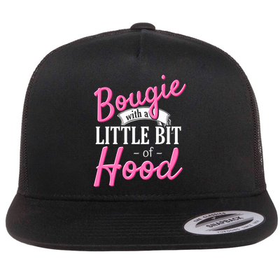 Bougie With A Little Bit Of Hood Funny Black Magic Gift Flatbill Hat