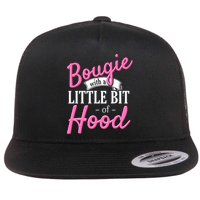 Bougie With A Little Bit Of Hood Funny Black Magic Gift Flat Bill Trucker Hat