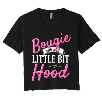 Bougie With A Little Bit Of Hood Funny Black Magic Gift Crop Top