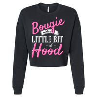 Bougie With A Little Bit Of Hood Funny Black Magic Gift Cropped Pullover Crew