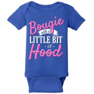 Bougie With A Little Bit Of Hood Funny Black Magic Gift Baby Bodysuit