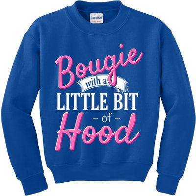 Bougie With A Little Bit Of Hood Funny Black Magic Gift Kids Sweatshirt