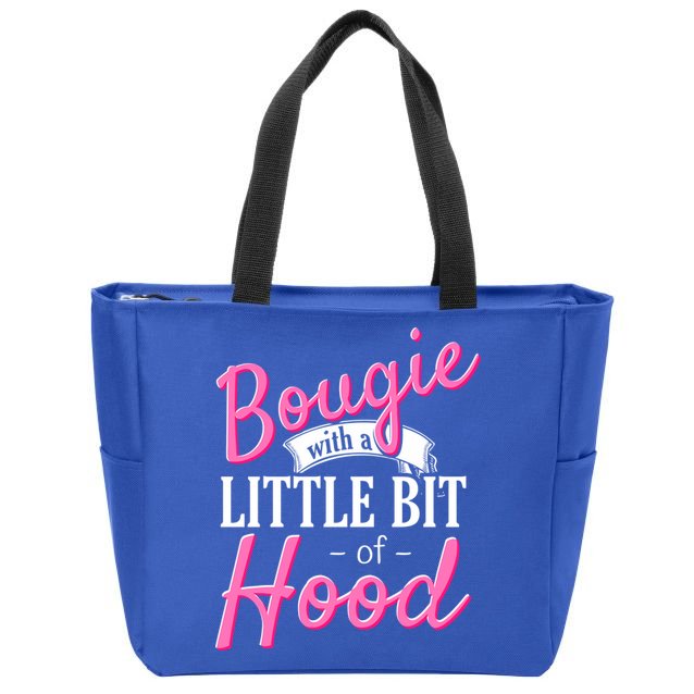 Bougie With A Little Bit Of Hood Funny Black Magic Gift Zip Tote Bag