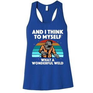 Best Welding Art For Women Migtig Welding Metal Welder Women's Racerback Tank