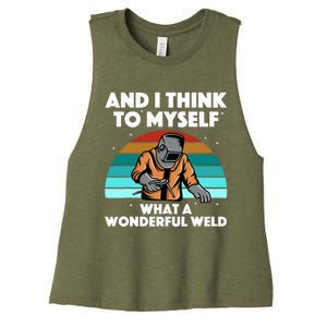 Best Welding Art For Women Migtig Welding Metal Welder Women's Racerback Cropped Tank