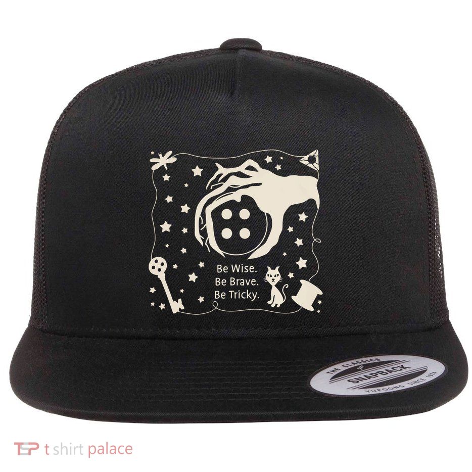 Be Wise Be Brave Be Tricky Halloween Magic Spell Flat Bill Trucker Hat