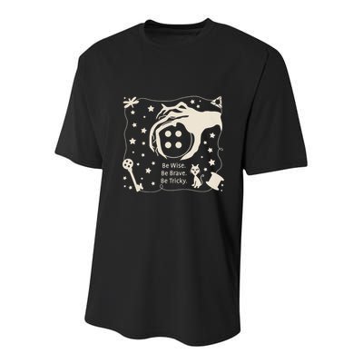 Be Wise Be Brave Be Tricky Halloween Magic Spell Youth Performance Sprint T-Shirt