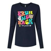 Bruh We Back 5th Grade Back To School Fifth Grade Womens Cotton Relaxed Long Sleeve T-Shirt