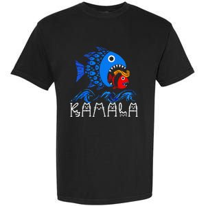 Blue Wave Big Fish Eats Small Fish Kamala Garment-Dyed Heavyweight T-Shirt