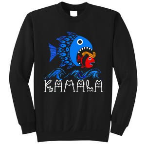 Blue Wave Big Fish Eats Small Fish Kamala Sweatshirt