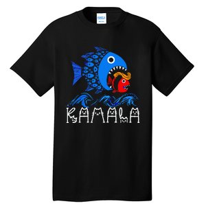 Blue Wave Big Fish Eats Small Fish Kamala Tall T-Shirt