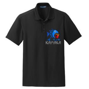 Blue Wave Big Fish Eats Small Fish Kamala Dry Zone Grid Polo