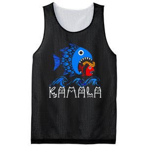 Blue Wave Big Fish Eats Small Fish Kamala Mesh Reversible Basketball Jersey Tank