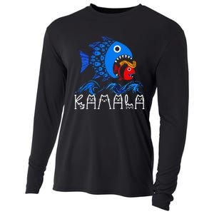 Blue Wave Big Fish Eats Small Fish Kamala Cooling Performance Long Sleeve Crew