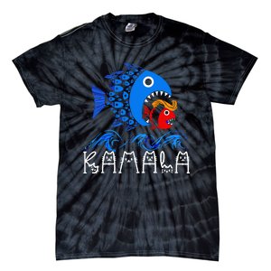 Blue Wave Big Fish Eats Small Fish Kamala Tie-Dye T-Shirt