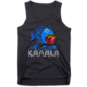 Blue Wave Big Fish Eats Small Fish Kamala Tank Top