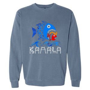 Blue Wave Big Fish Eats Small Fish Kamala Garment-Dyed Sweatshirt