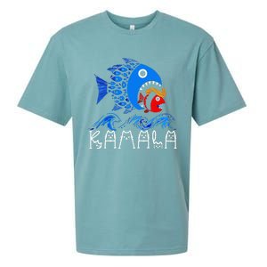 Blue Wave Big Fish Eats Small Fish Kamala Sueded Cloud Jersey T-Shirt