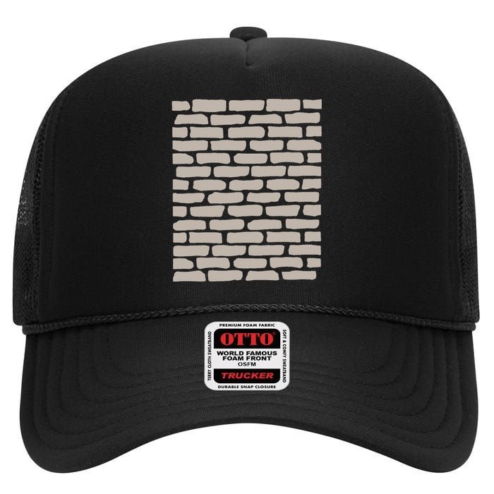 Brick Wall High Crown Mesh Back Trucker Hat