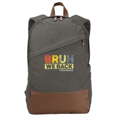 Bruh We Back 5th Grade Cotton Canvas Backpack