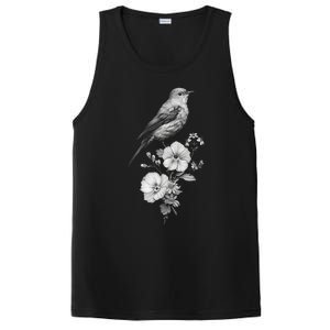 Bird Watching Bird Floral Design Birdwatching Gift Idea Cool Gift PosiCharge Competitor Tank