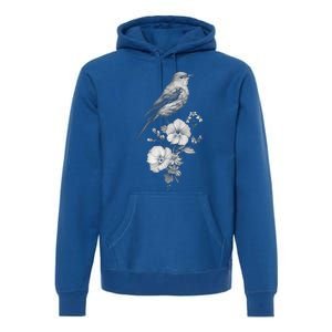 Bird Watching Bird Floral Design Birdwatching Gift Idea Cool Gift Premium Hoodie