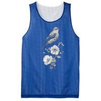 Bird Watching Bird Floral Design Birdwatching Gift Idea Cool Gift Mesh Reversible Basketball Jersey Tank