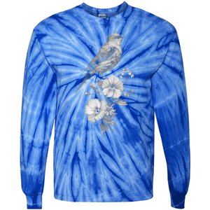 Bird Watching Bird Floral Design Birdwatching Gift Idea Cool Gift Tie-Dye Long Sleeve Shirt