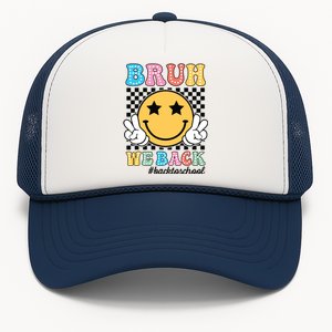 Bruh We Back Teachers Retro Back To School Boy Girl Trucker Hat