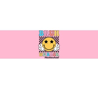 Bruh We Back Teachers Retro Back To School Boy Girl Bumper Sticker