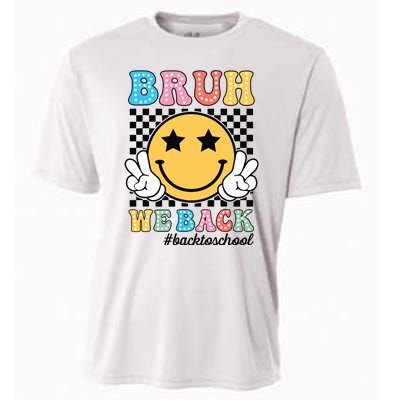 Bruh We Back Teachers Retro Back To School Boy Girl Cooling Performance Crew T-Shirt