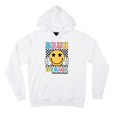 Bruh We Back Teachers Retro Back To School Boy Girl Hoodie