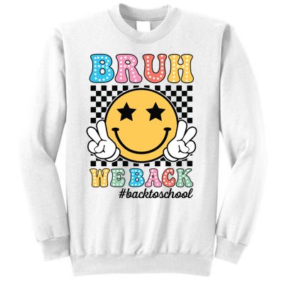 Bruh We Back Teachers Retro Back To School Boy Girl Sweatshirt