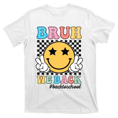 Bruh We Back Teachers Retro Back To School Boy Girl T-Shirt